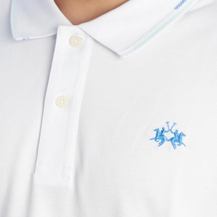 LA MARTINA Polo met korte mouwen voor heren White Heren