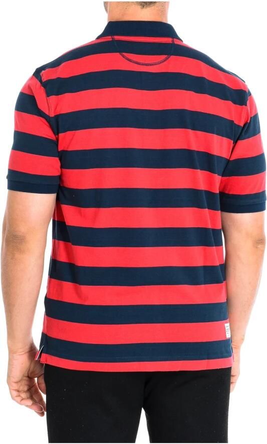 LA MARTINA Korte Mouw Polo in Rood-Marineblauw Red Heren - Foto 2