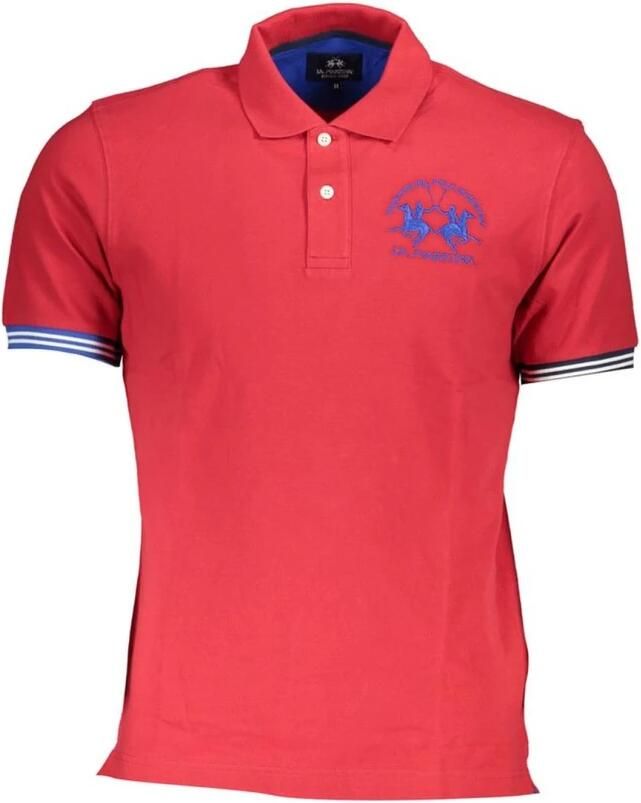 LA MARTINA Verfijnde Polo met korte mouwen: Koninklijke Touch Red Heren
