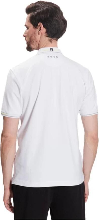 LA MARTINA Katoenen Polo Shirt Logo Print Glitter White Heren - Foto 3