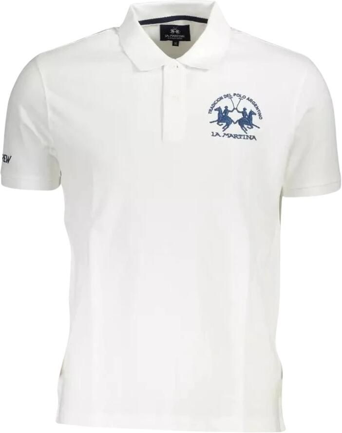 LA MARTINA Elegant wit katoenen poloshirt White Heren