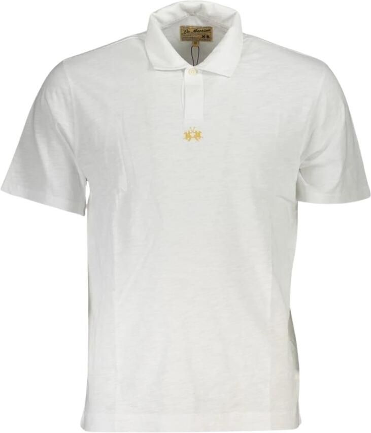 LA MARTINA Katoenen poloshirt met stijlvolle borduursels White Heren