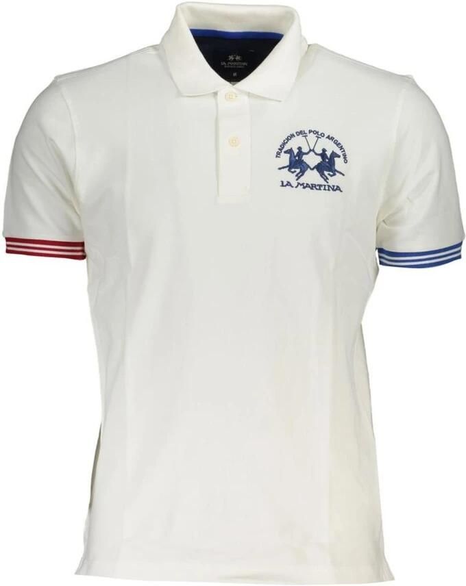 LA MARTINA Elegante witte polo met contrasterende details White Heren