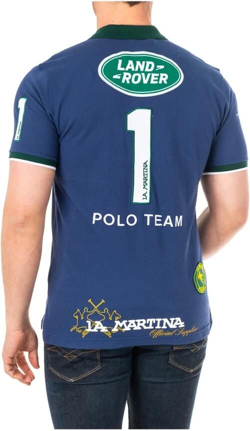 LA MARTINA Polo met Korte Mouwen en Origineel Ontwerp Blue Heren - Foto 2