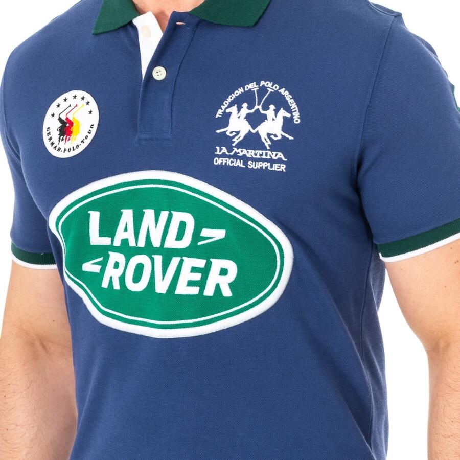 LA MARTINA Polo met Korte Mouwen en Origineel Ontwerp Blue Heren