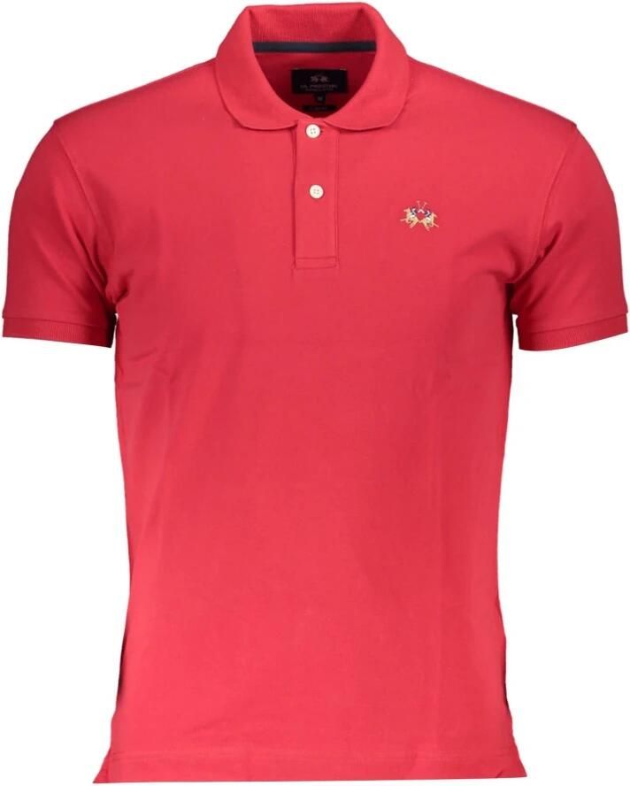 LA MARTINA Chique Slim-Fit Polo met contrasterende details Red Heren