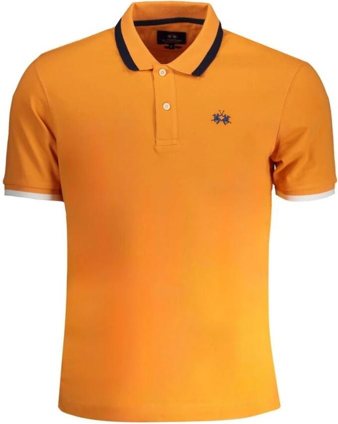 LA MARTINA Oranje Katoenen Poloshirt met Korte Mouwen Orange Heren