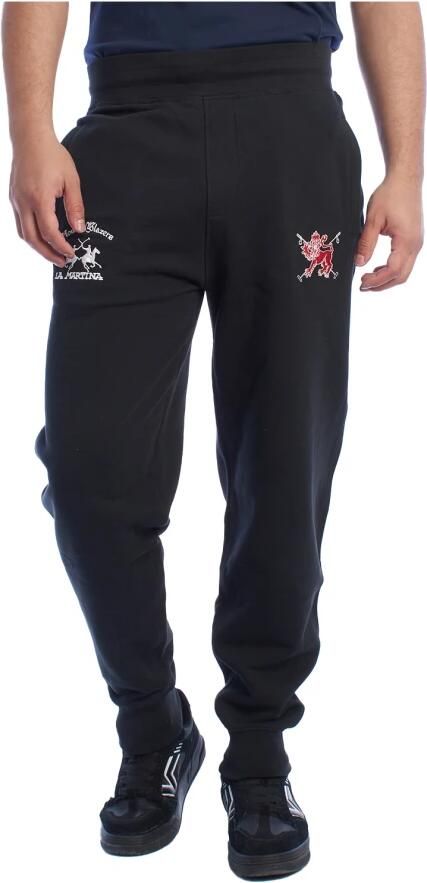 LA MARTINA Sportieve joggingbroek voor heren met unieke borduursels Black Heren - Foto 4