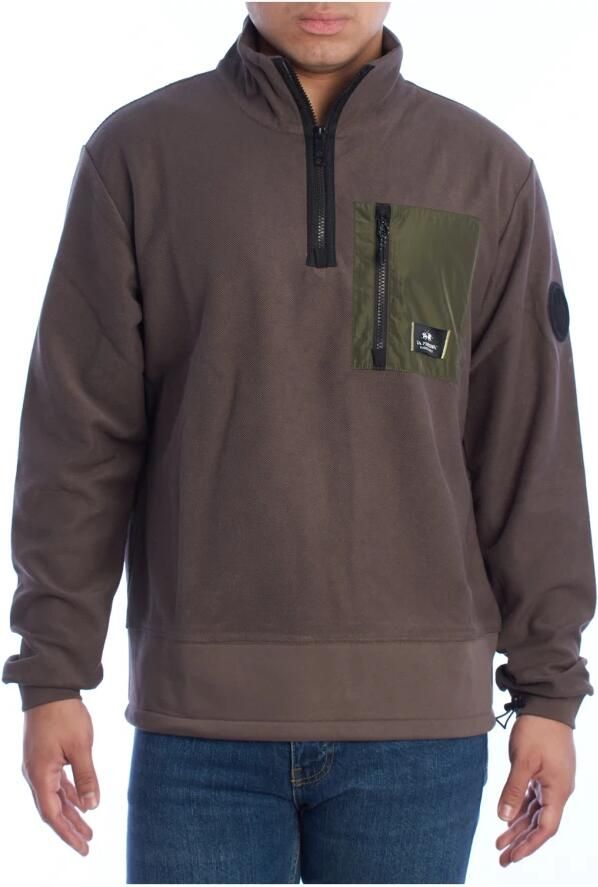 LA MARTINA Sweater met rits Eigentijds ontwerp Brown Heren - Foto 5