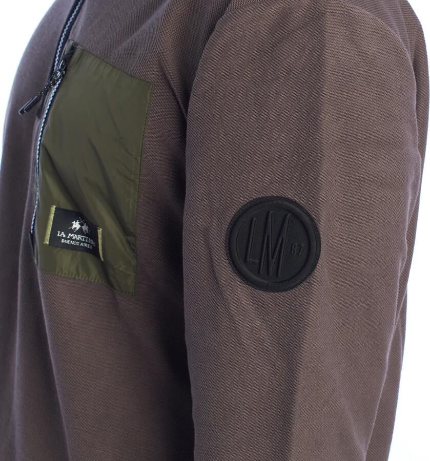 LA MARTINA Sweater met rits Eigentijds ontwerp Brown Heren - Foto 3