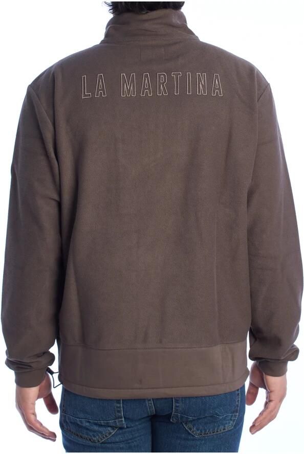 LA MARTINA Sweater met rits Eigentijds ontwerp Brown Heren - Foto 4