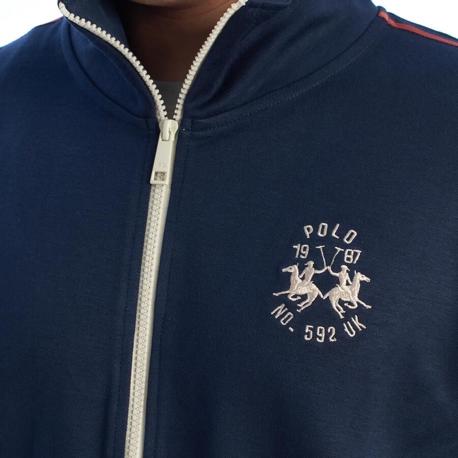 LA MARTINA Sweater met rits en hoge kraag Blue Heren - Foto 3