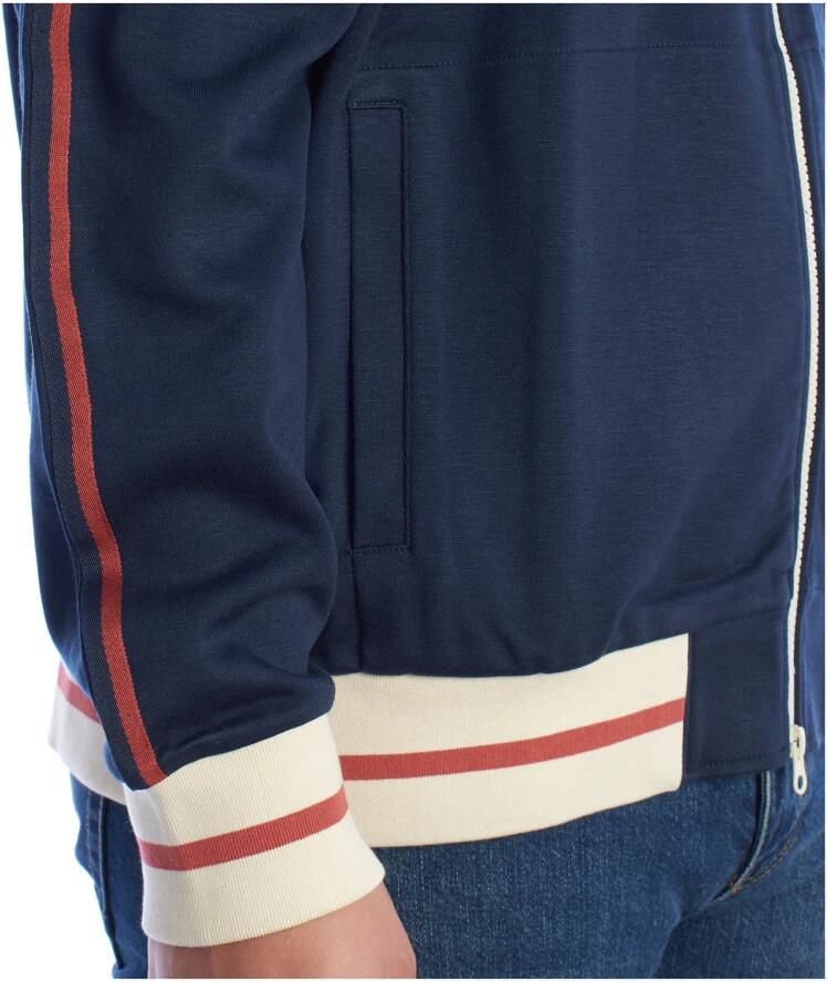 LA MARTINA Sweater met rits en hoge kraag Blue Heren