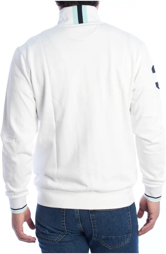 LA MARTINA Sweatshirt met rits en geborduurde details White Heren - Foto 3