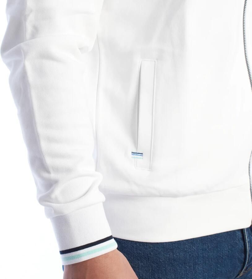 LA MARTINA Sweatshirt met rits en geborduurde details White Heren