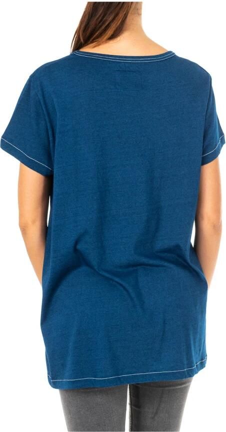 LA MARTINA T-shirt met Origineel Ontwerp Blue Dames - Foto 2