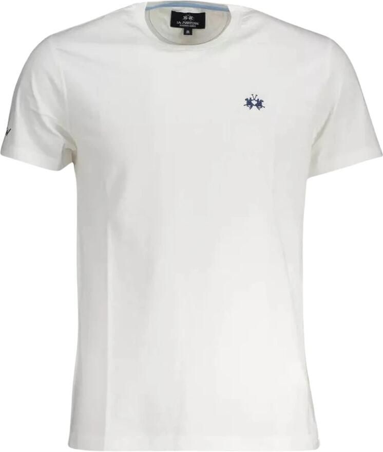 LA MARTINA Rode Katoenen T-Shirt Korte Mouwen Regular Fit Ronde Hals Print Logo Red Heren - Foto 4