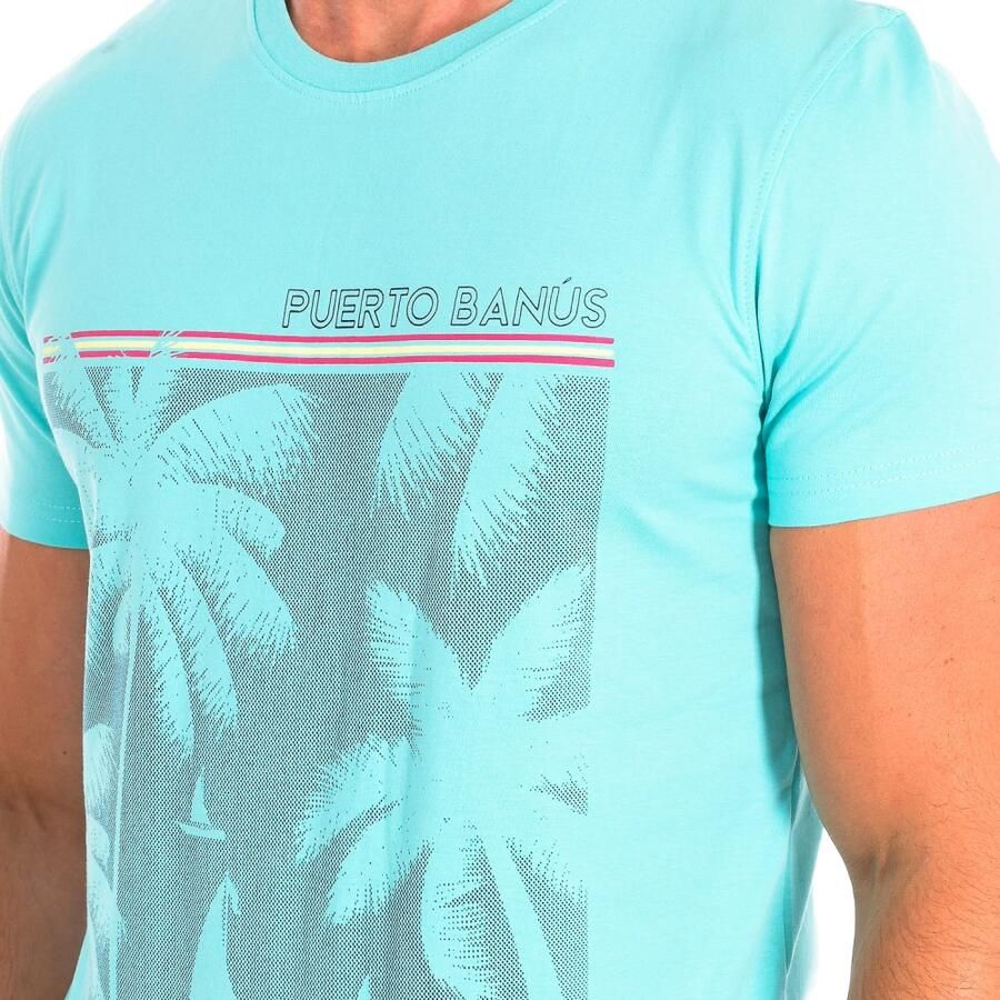 LA MARTINA Turquoise T-Shirt met Korte Mouwen Blue Heren