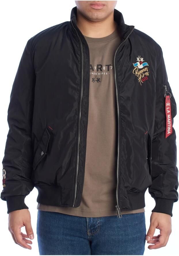 LA MARTINA Urban Bomberjack met Polo Details Black Heren - Foto 2