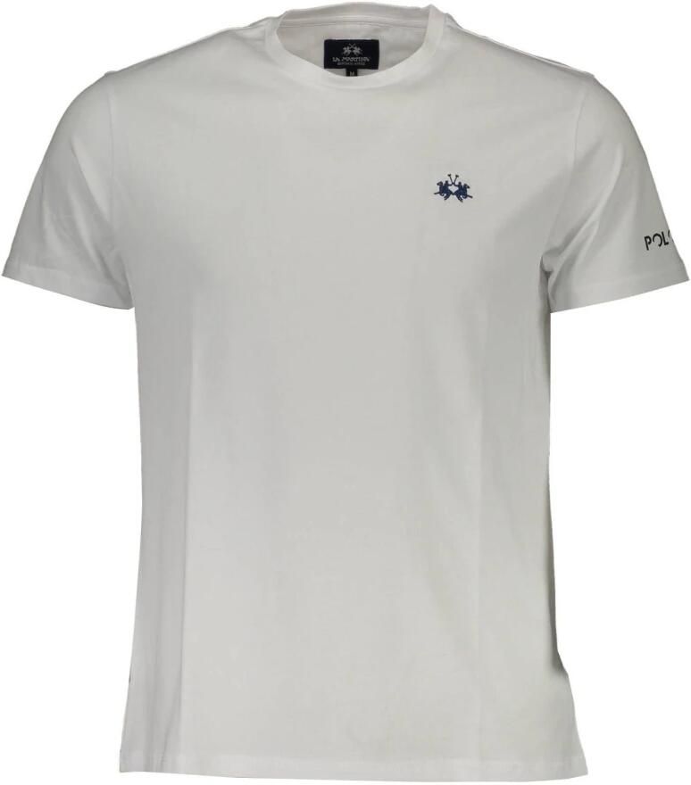 LA MARTINA Rode Katoenen T-Shirt Korte Mouwen Regular Fit Ronde Hals Print Logo Red Heren - Foto 3