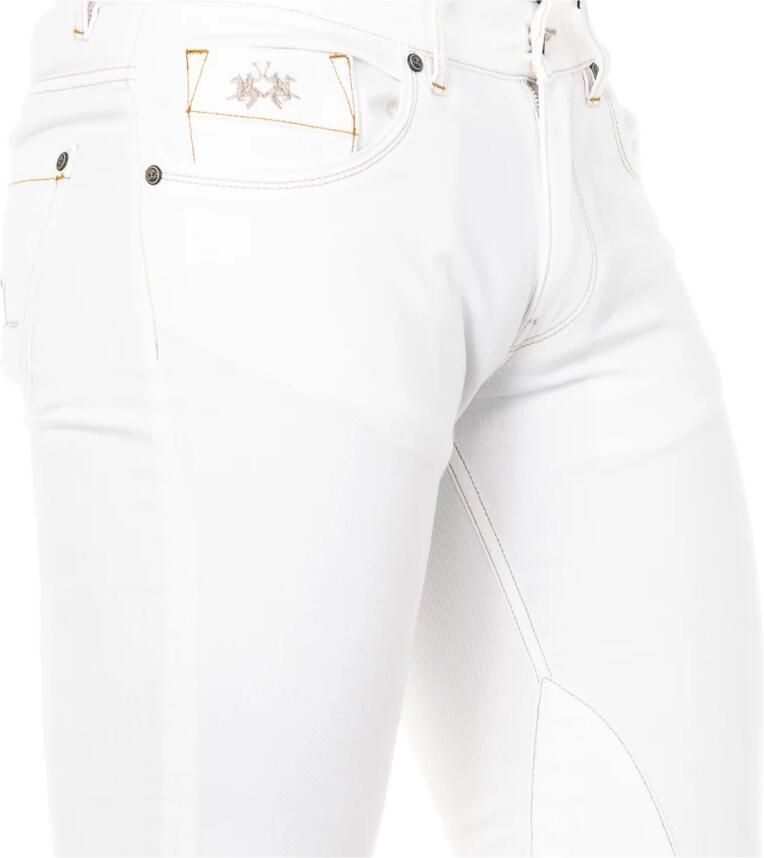 LA MARTINA Witte Straight Leg Broek White Heren