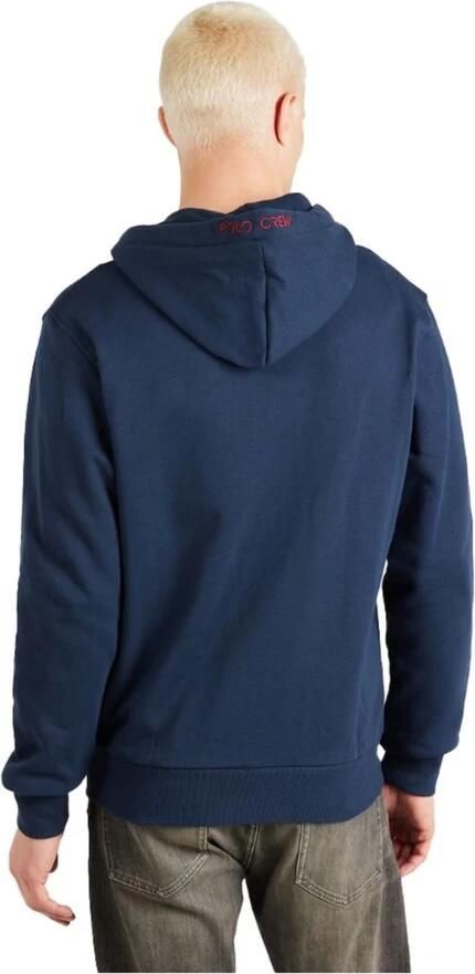 LA MARTINA Katoenen Hoodie met Volledige Rits en Logo Blue Heren - Foto 5