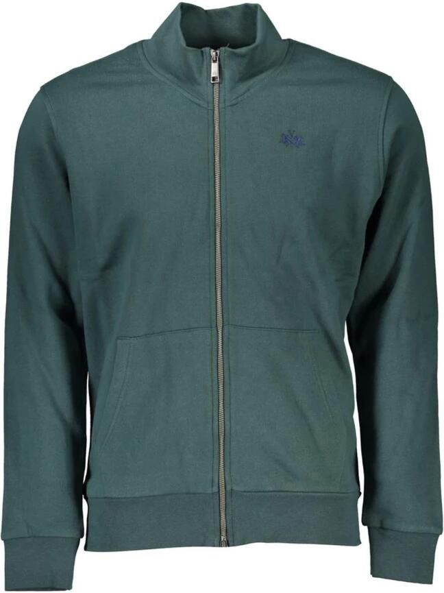 LA MARTINA Elegant groen fleece sweatshirt met borduurwerk Green Heren - Foto 2
