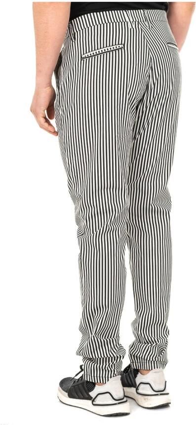 LA MARTINA Zwarte en witte broek met knoop- en ritssluiting Black Heren - Foto 2