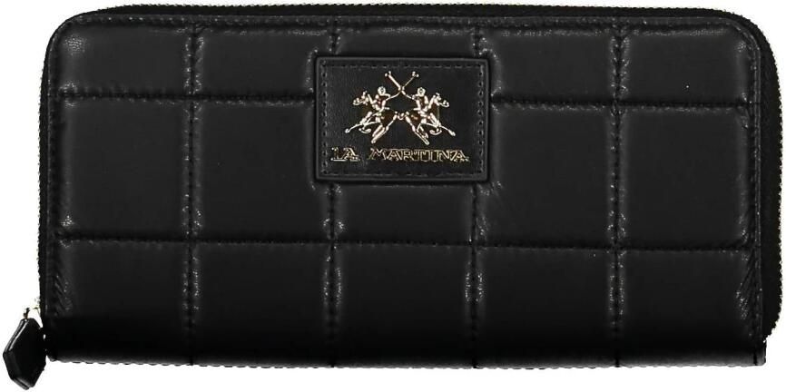 LA MARTINA Zwarte Polyurethaan Handtas met Portemonnee en Ritssluiting Black - Foto 3