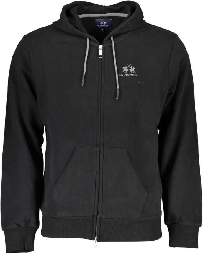 LA MARTINA Stijlvolle Sweatshirt met rits van katoenmix Black Heren - Foto 2