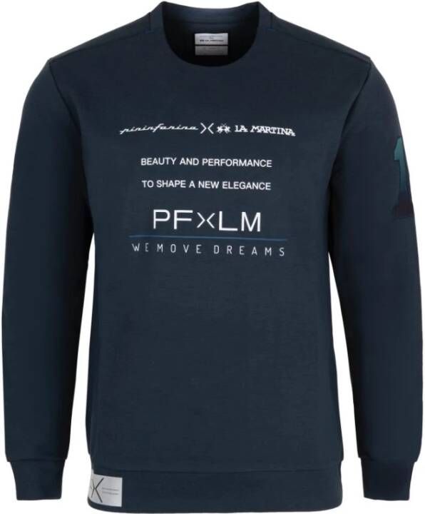 LA MARTINA Men`s Sweatshirt Blauw Heren