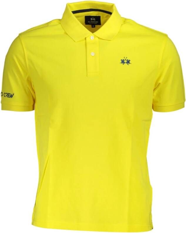 LA MARTINA Yellow Polo Shirt Blauw Heren