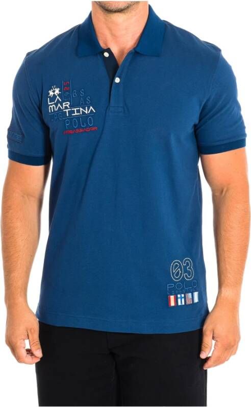 LA MARTINA Polo Shirts Blauw Heren