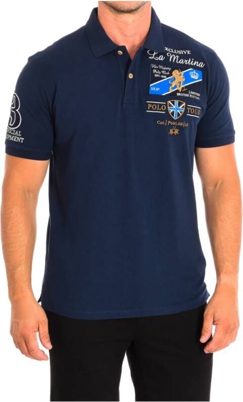 LA MARTINA Polo Shirts Blauw Heren