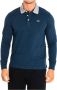 LA MARTINA Blauw Katoenen Poloshirt met Lange Mouwen Blue Heren - Thumbnail 1