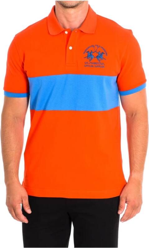 LA MARTINA Polo Shirts Oranje Heren