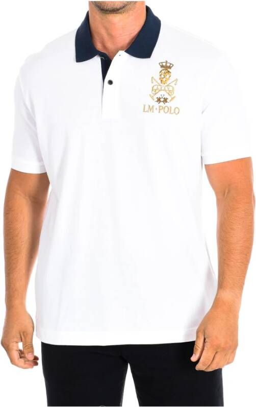 LA MARTINA Polo T-shirt met Korte Mouwen Wit White Heren