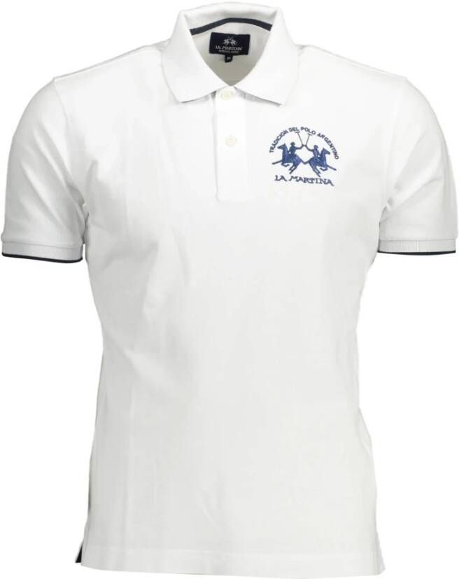 LA MARTINA Polo Shirt met Contrasterende Details White Heren