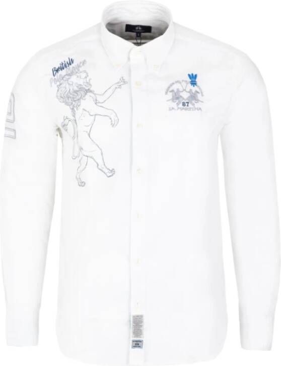 LA MARTINA Klassiek Wit Overhemd met Lange Mouwen White Heren