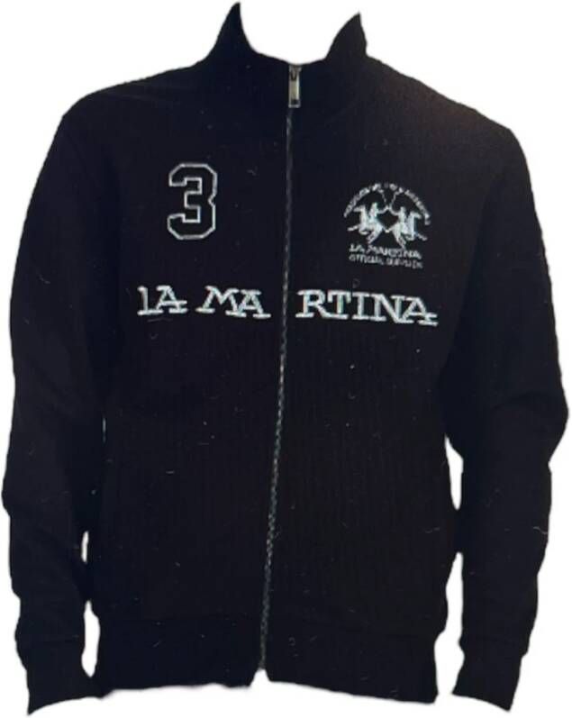 LA MARTINA Sweater met rits & Hoodies Zwart Heren