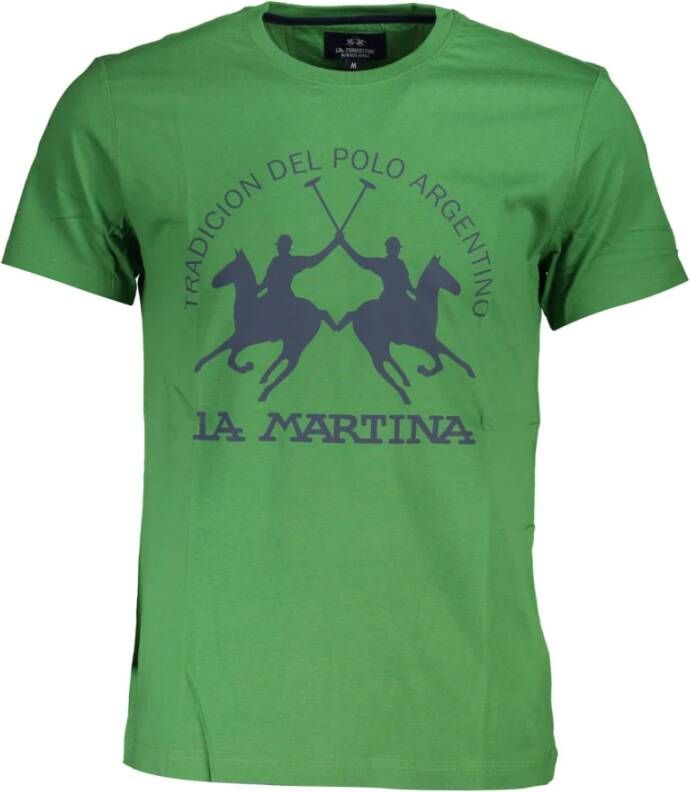 LA MARTINA T-Shirts Groen Heren