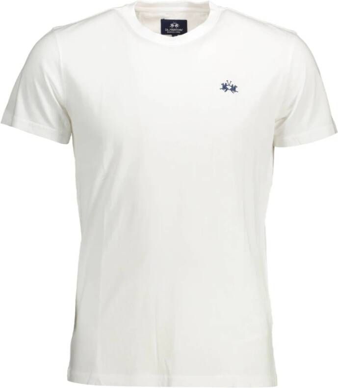 LA MARTINA Geborduurd Logo Katoenen T-shirt White Heren