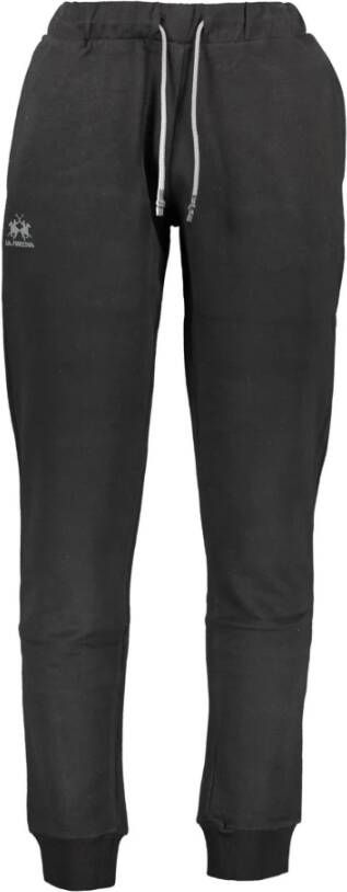 LA MARTINA Sportieve Zwarte Herenbroek met Elastische Taille Black Heren