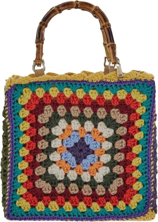La Milanesa Multicolor Gehaakte Schoudertas Meerkleurig Dames