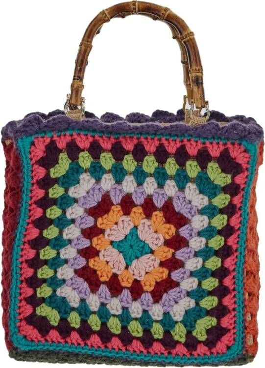 La Milanesa Multicolor Gehaakte Schoudertas Meerkleurig Dames