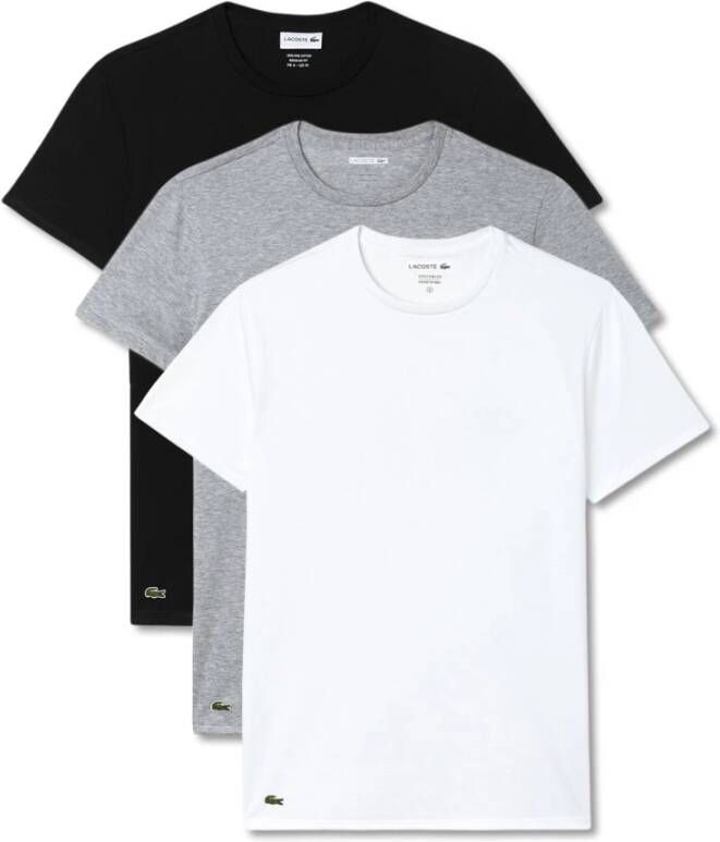 Lacoste 3-Pack Mixed C-Neck T-Shirts Wit Heren