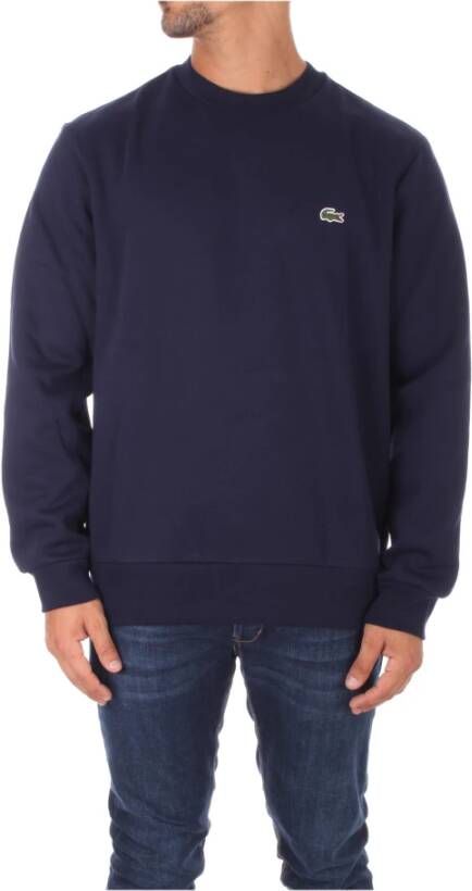 Lacoste Blauwe Logo Sweater voor Heren Blauw Heren
