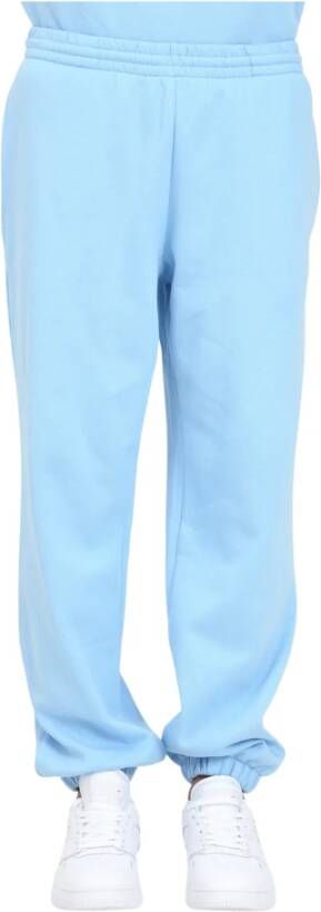 Lacoste Blauwe Sweatpants met Verstelbare Tailleband en Elastische Manchetten Blauw Heren