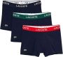 Lacoste 3-Pack Comfortabele Boxershorts met Elastische Tailleband Black Heren - Thumbnail 7