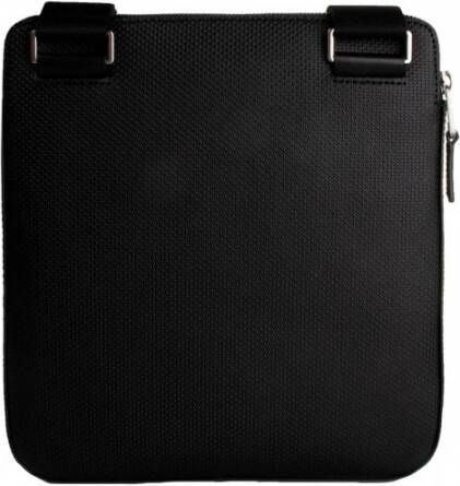 Lacoste Italiaanse leren Chantaco-ritstas Black Heren